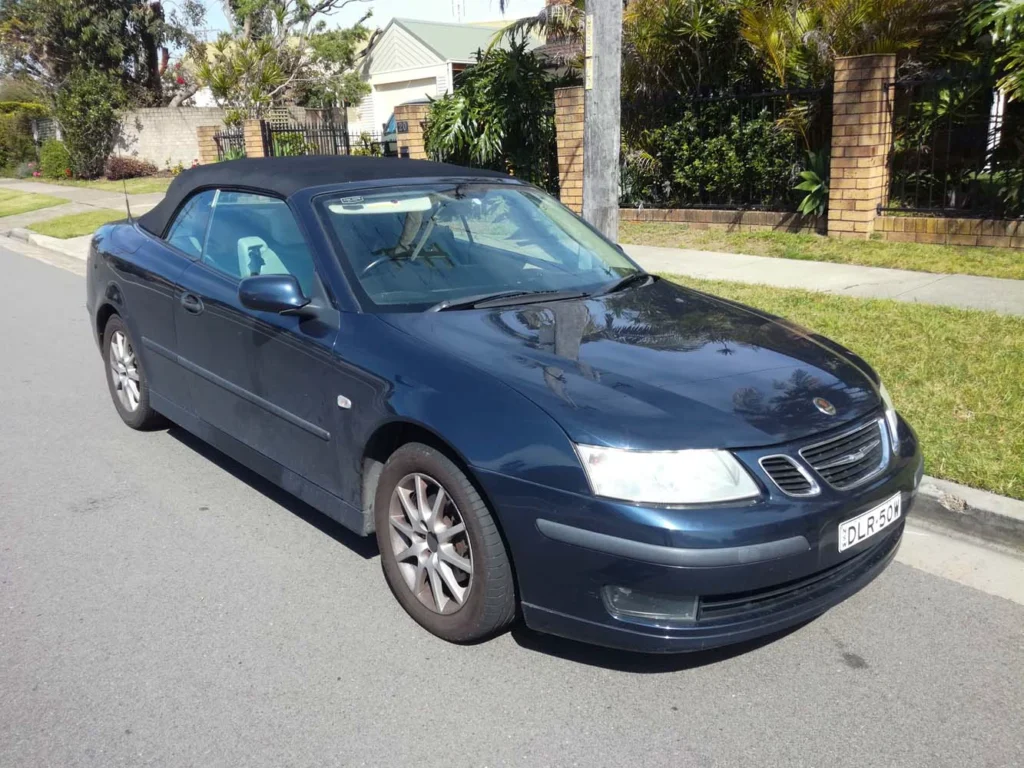2004 SAAB convertible dark blue