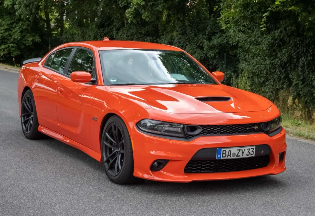 orange dodge charger