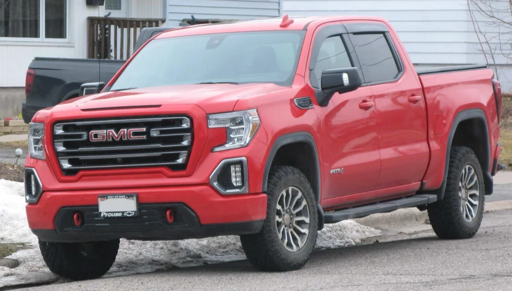 red 2021 GMC Sierra truck